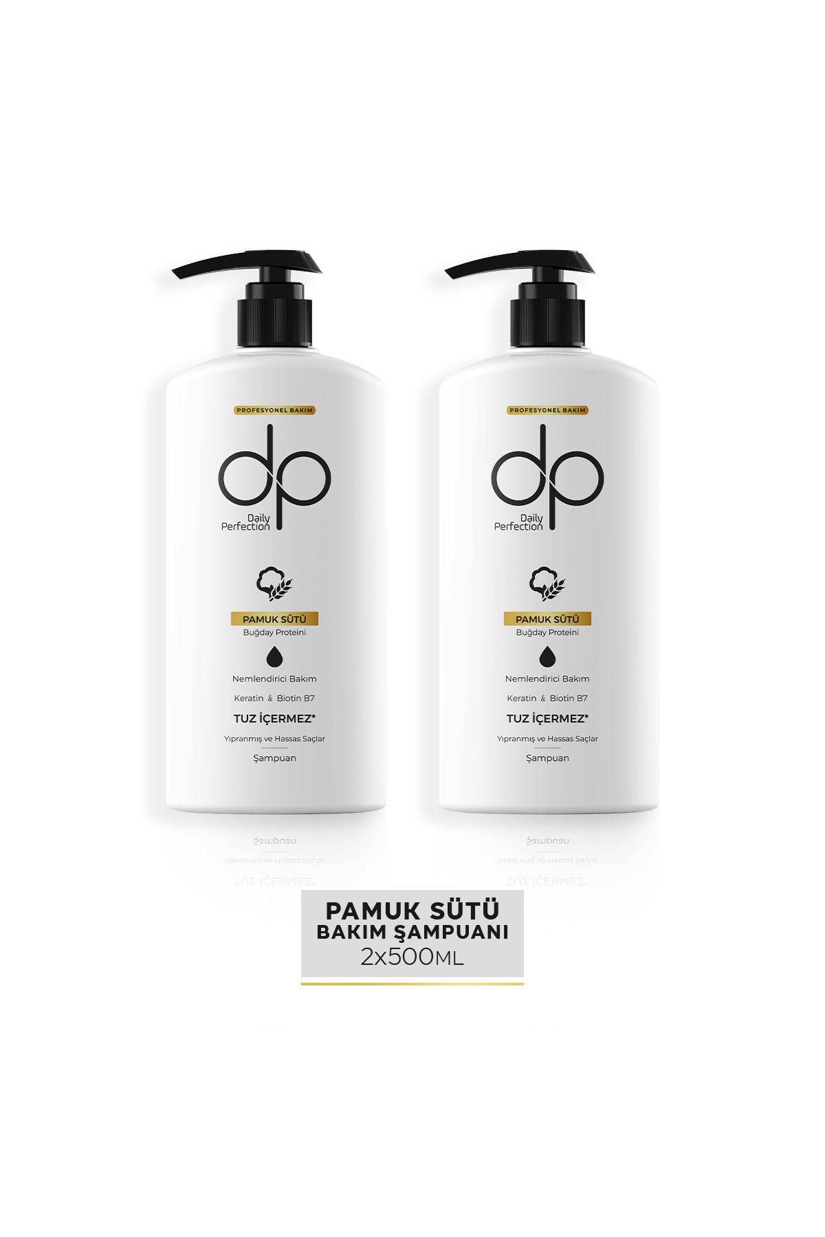 DP Daily Perfection Şampuan Pamuk Sütü 500 ml X 2 Adet-1