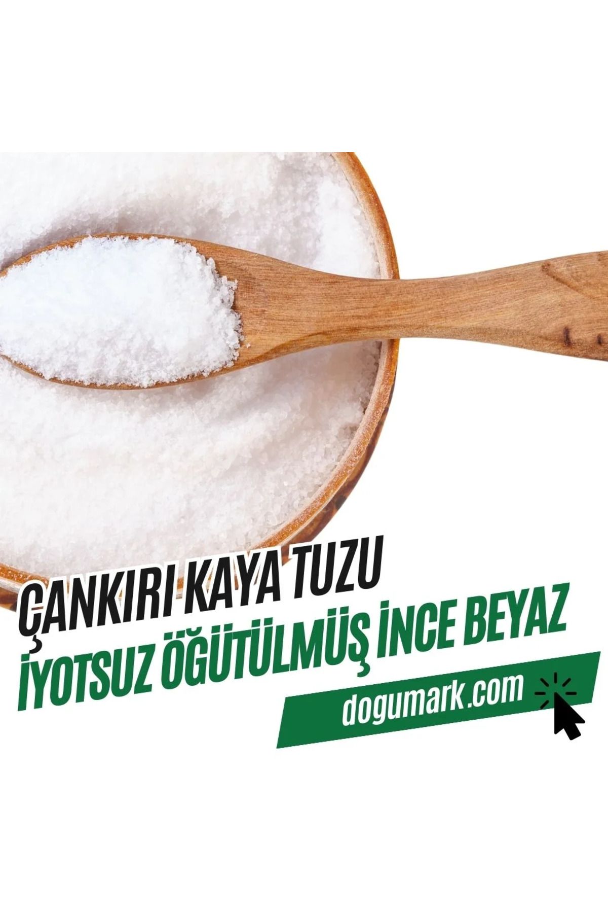 DoğuMark Çankırı Kaya Tuzu (1 Kg) - (İyotsuz Öğütülmüş İnce Beyaz)