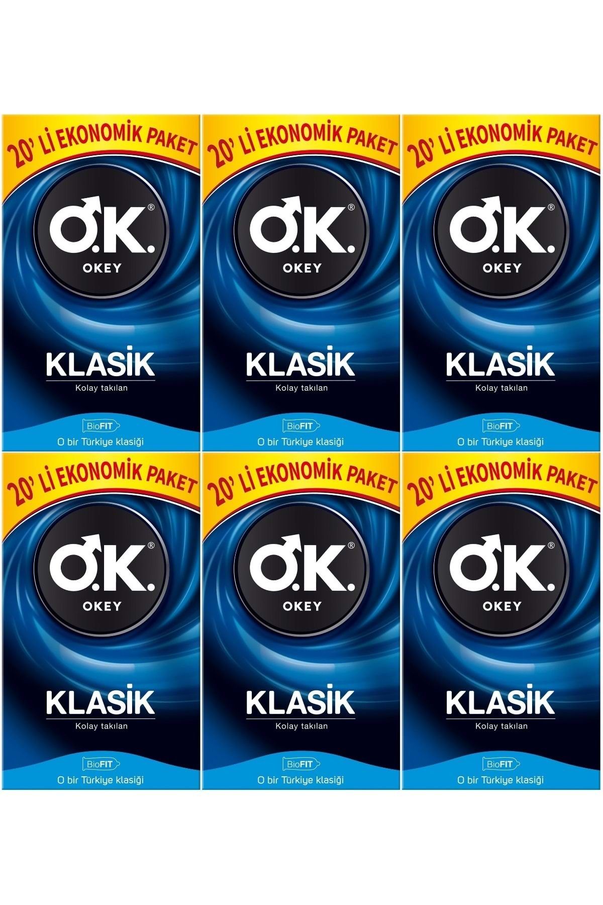 Okey Prezervatif 120 Adet Klasik Ekonomik Pk (6PK*20)