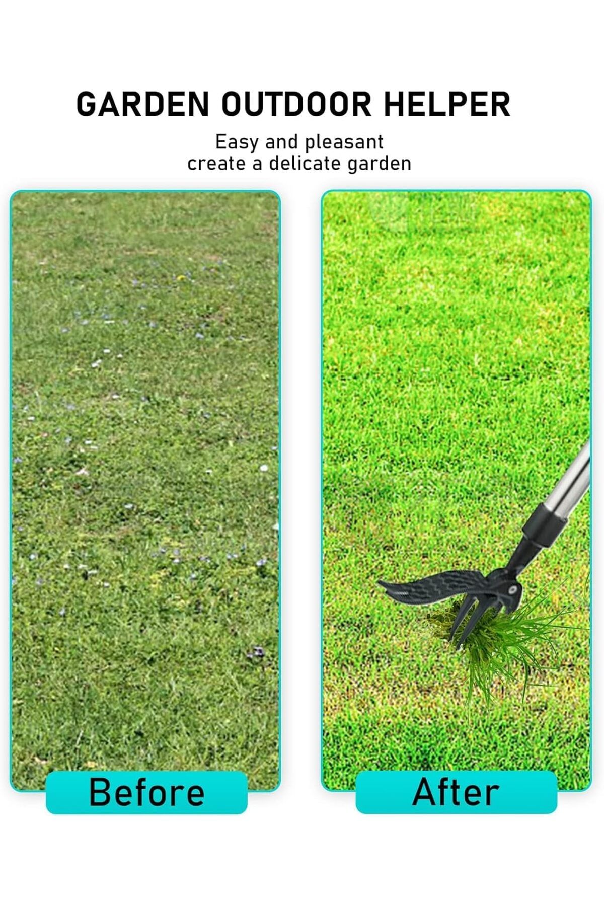 Arabest-Manual Weeder Weed Remover Tool, Weed Eater Stand up Weed Puller Tool 6