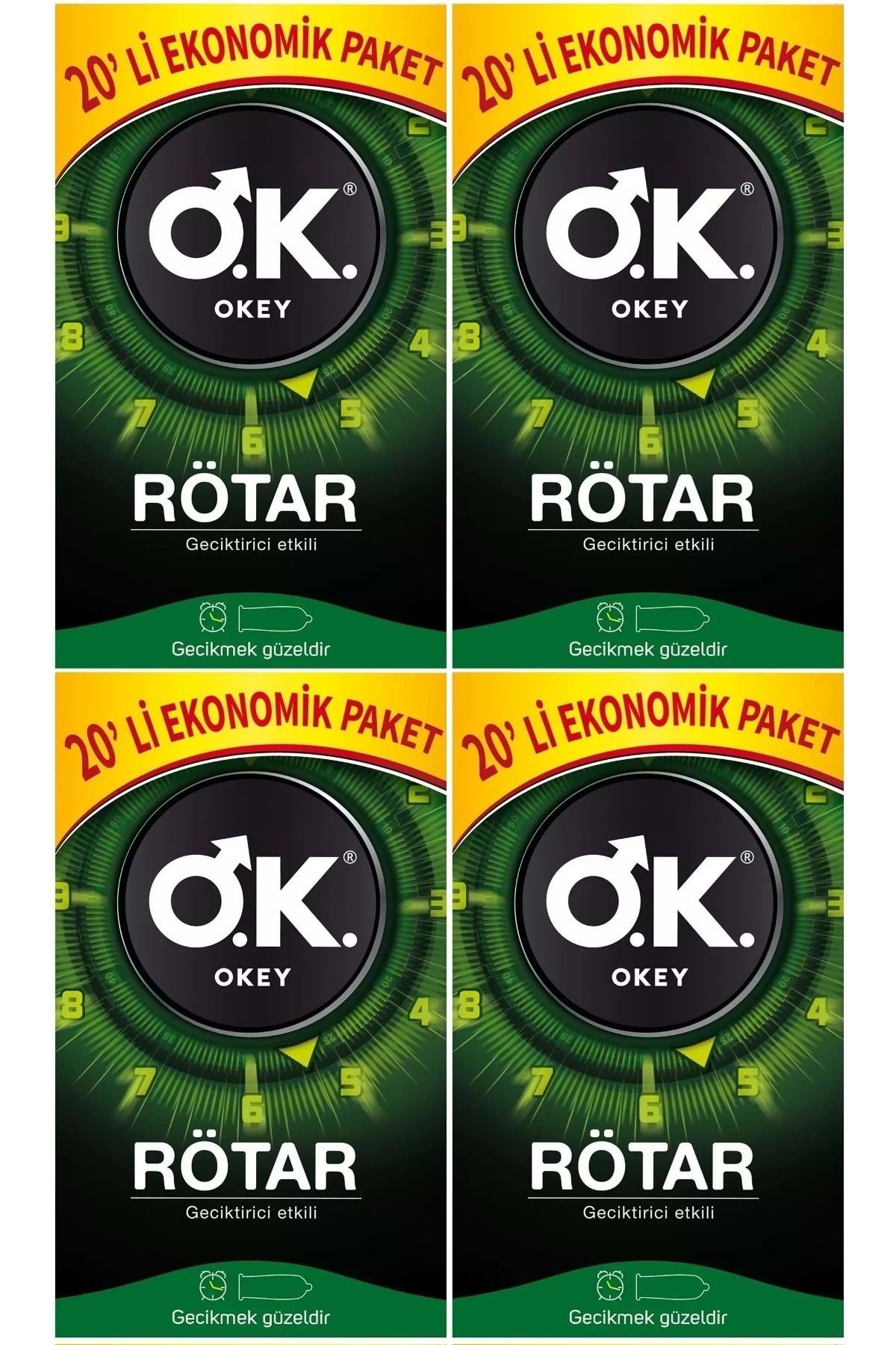 Okey Prezervatif 80 Adet Rötar ( Etkili) Ekonomik Pk (4PK*20)