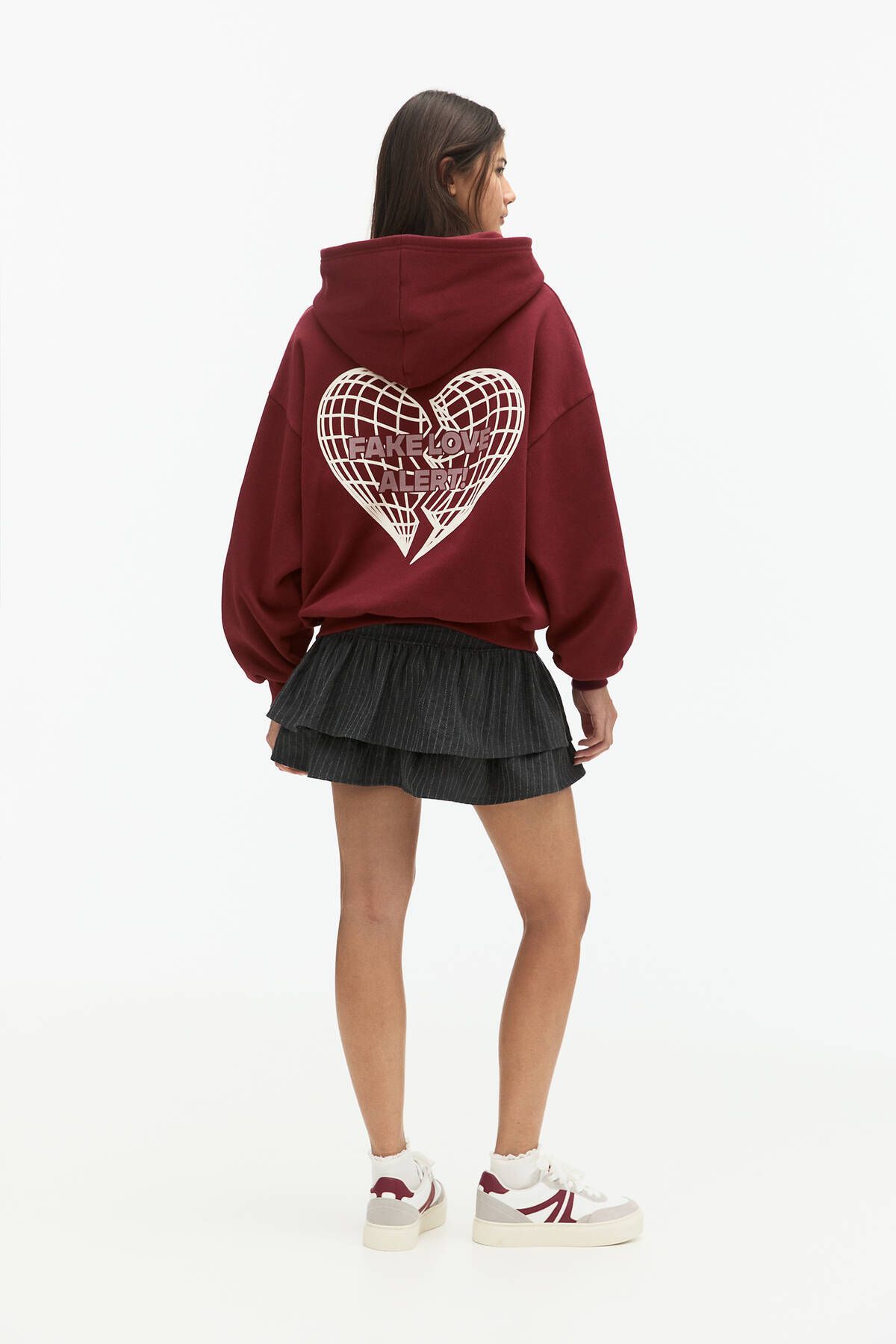 Pull & Bear-"Love" Hooded Sweatshirt 4