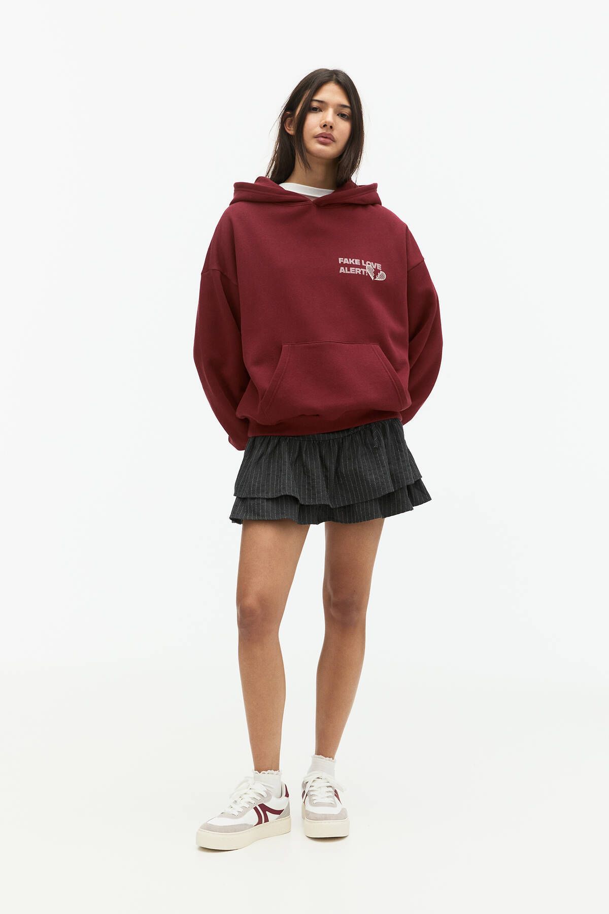 Pull & Bear-"Love" Hooded Sweatshirt 3