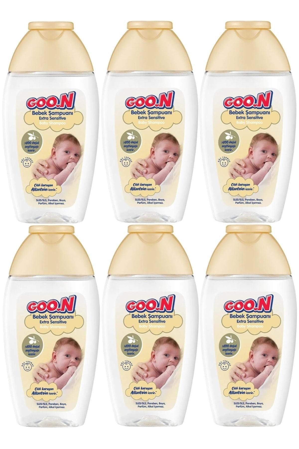 Goo.n Goon Bebek Saç ve Vücut Şampuanı 200ML Ekstra Sensitive/Hassas (6 Lı Set)