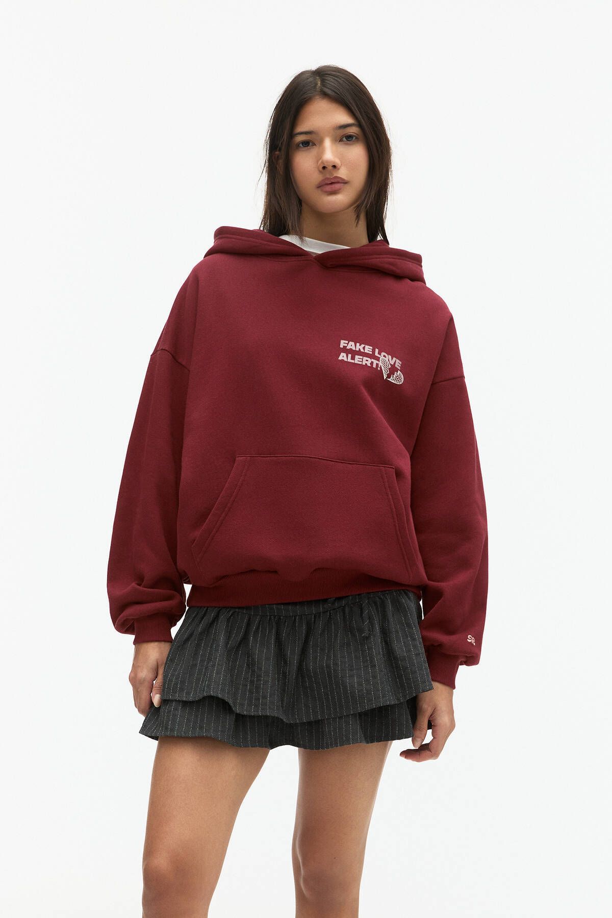 Pull & Bear-"Love" Hooded Sweatshirt 2