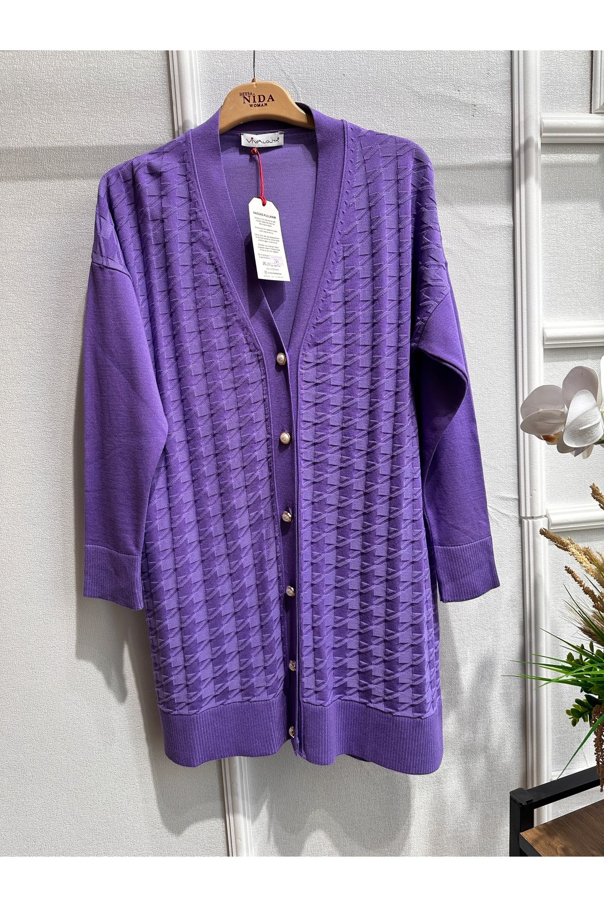 butiksosyete38-Lilac Goose Feet Mercerized Jacket 1