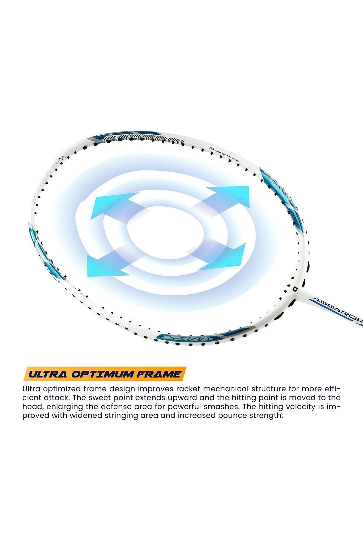 Apacs-Asgardia Control Unstrung Graphite Badminton Racket | 73g, 35 Lbs | Ultra Lightweight | Full Cover 2