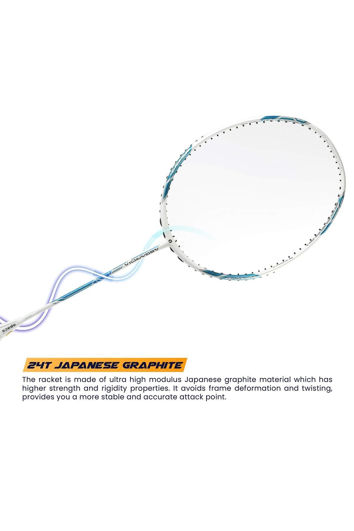 Apacs-Asgardia Control Unstrung Graphite Badminton Racket | 73g, 35 Lbs | Ultra Lightweight | Full Cover 4