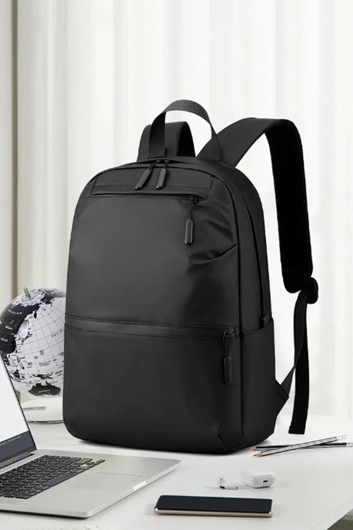 D'VERS-Black Unisex Backpack Laptop and Notebook Bag with Waterproof Zipper 8