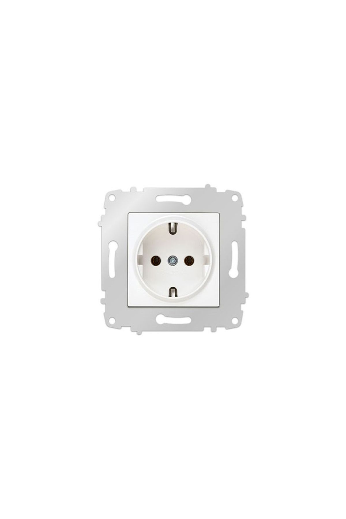VİKO-Viko Karre White Set of 3 - Grounded Socket, F Connector, Numeris Cat3 Phone Socket and Triple Frame 2