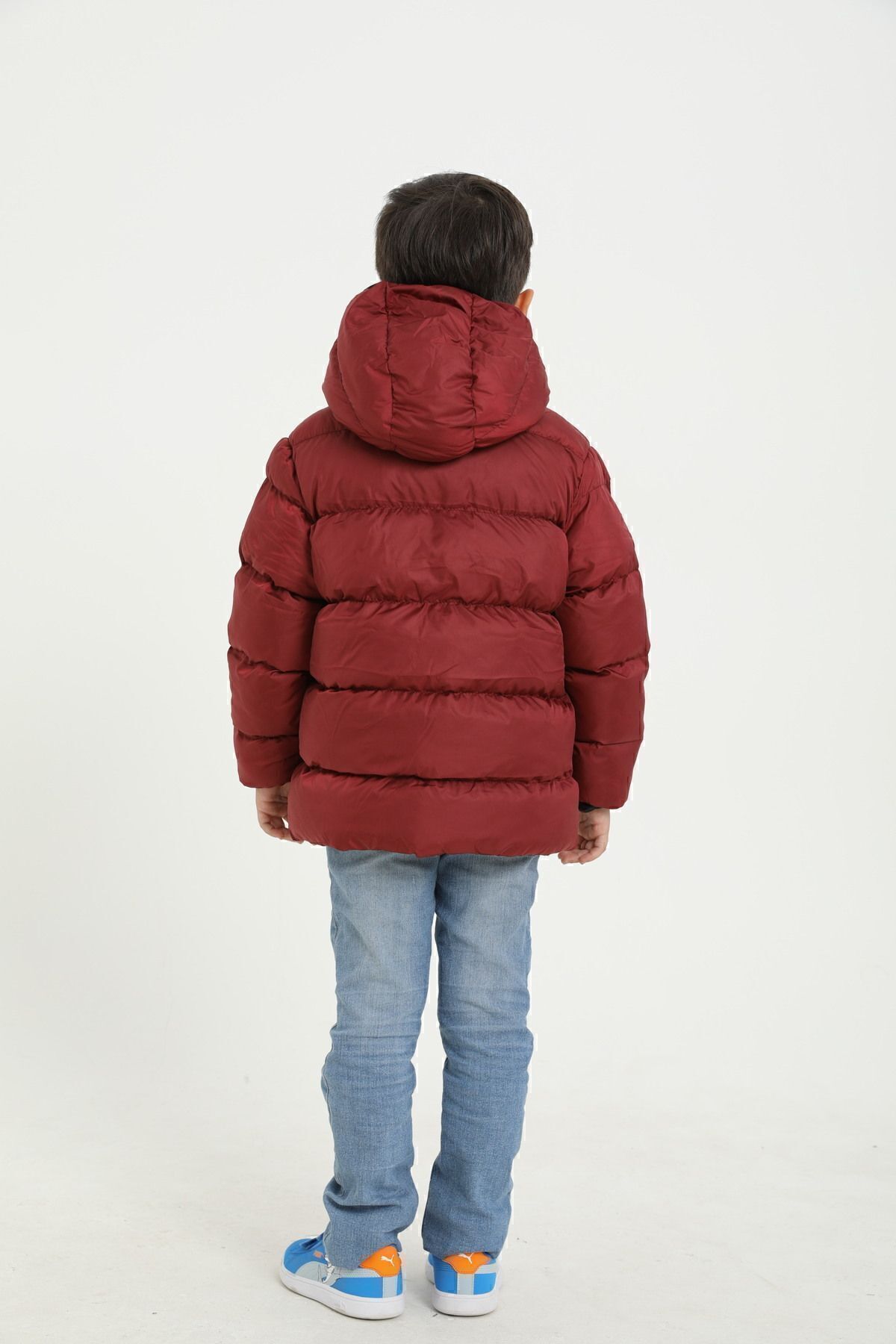 Outriverkids-Sports Boy's Burgundy Fleece Hooded Waterproof Wind Resistant Winter Coat 7