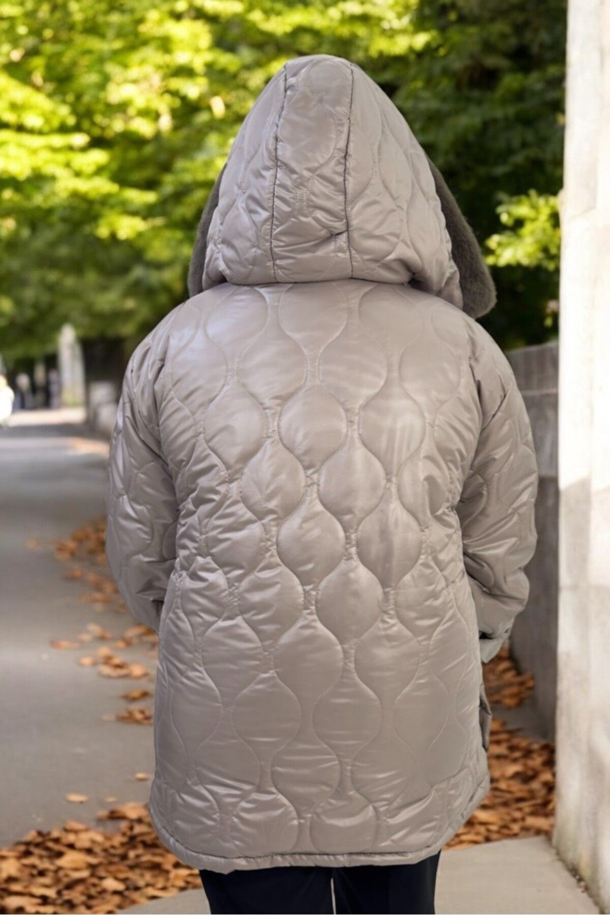 yagmurberen-Extra Large Size Inflatable Coat with Hood with Complete Fur Inside 6