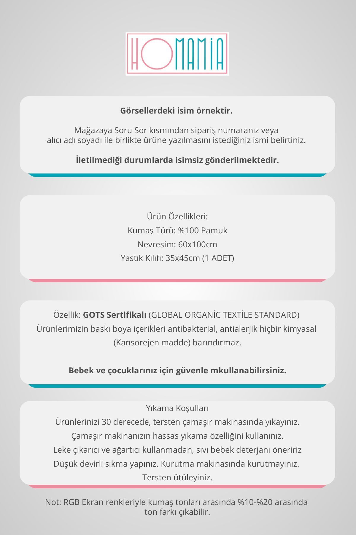 Homamia Isme Özel Anne Yanı 60x100 Beşik Uyku Nevresim Takımı Mavi Aydaki Fil fotoğrafı 2 (önizleme)