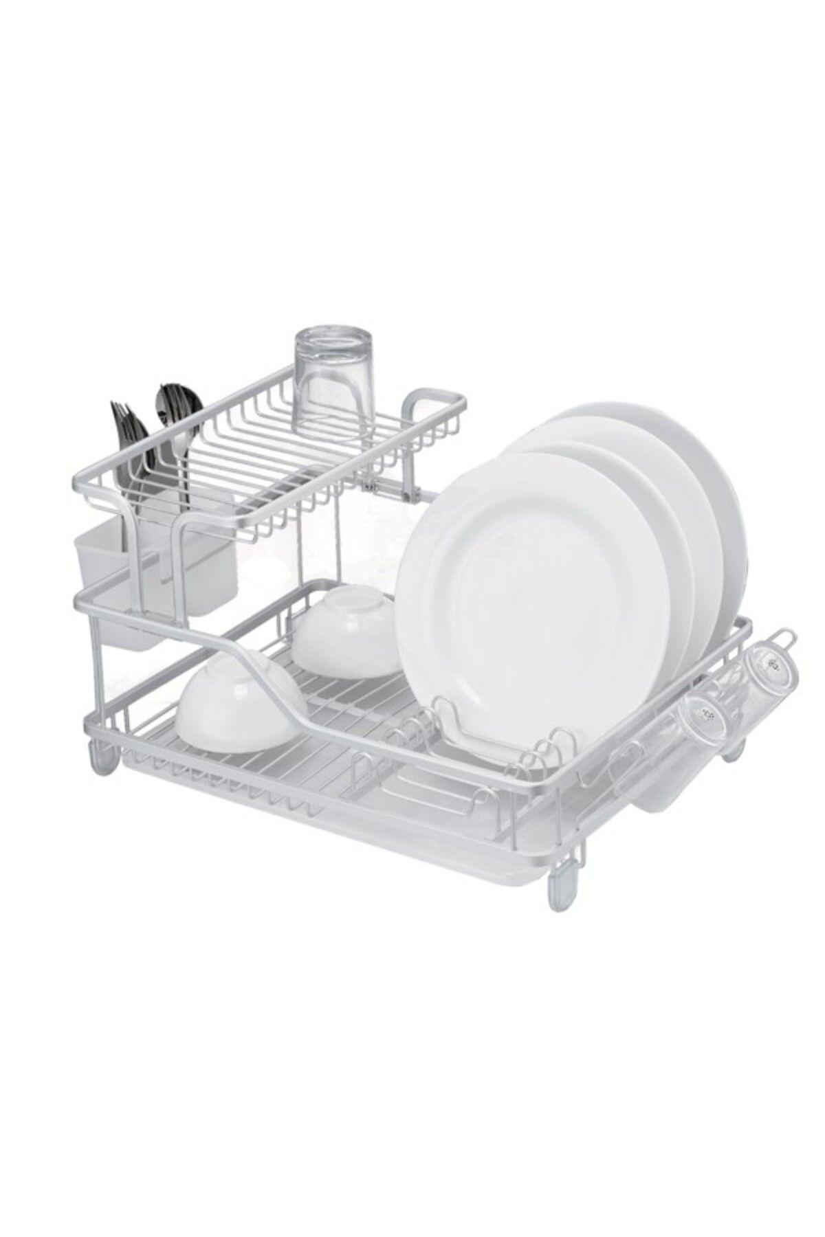 Parfait-2-Tier Easy Clean Separate Sections Dish Rack 27.3 x 59.7cm 3