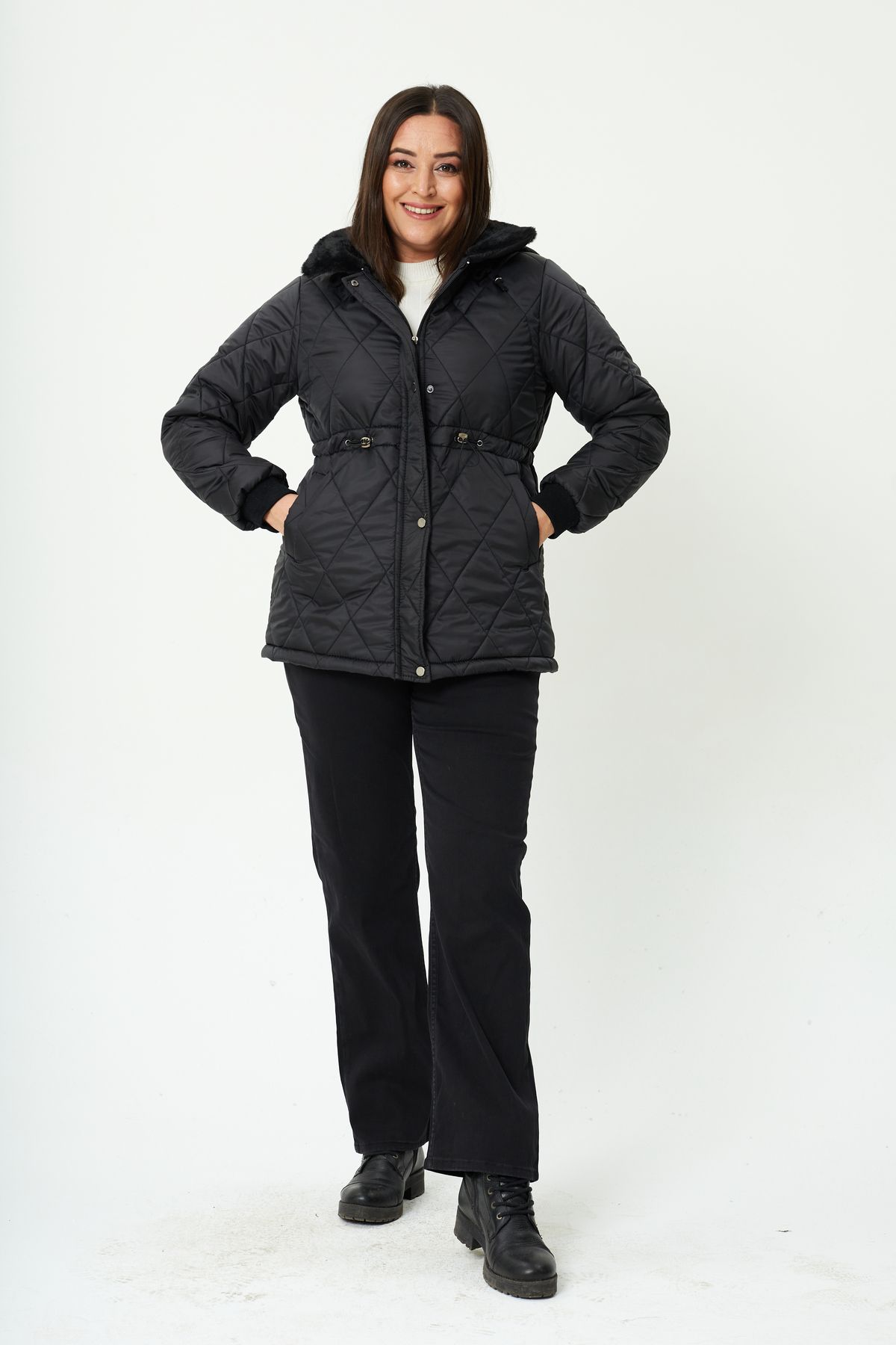 Brendon-Plus Size Winterjacket - Black - Regular fit 1