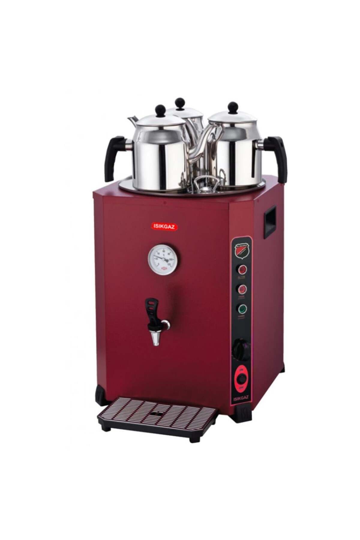 Işıkgaz Silverinox EL-03K 36 Lt Jumbo Çay Makinesi Renk:Kırmızı