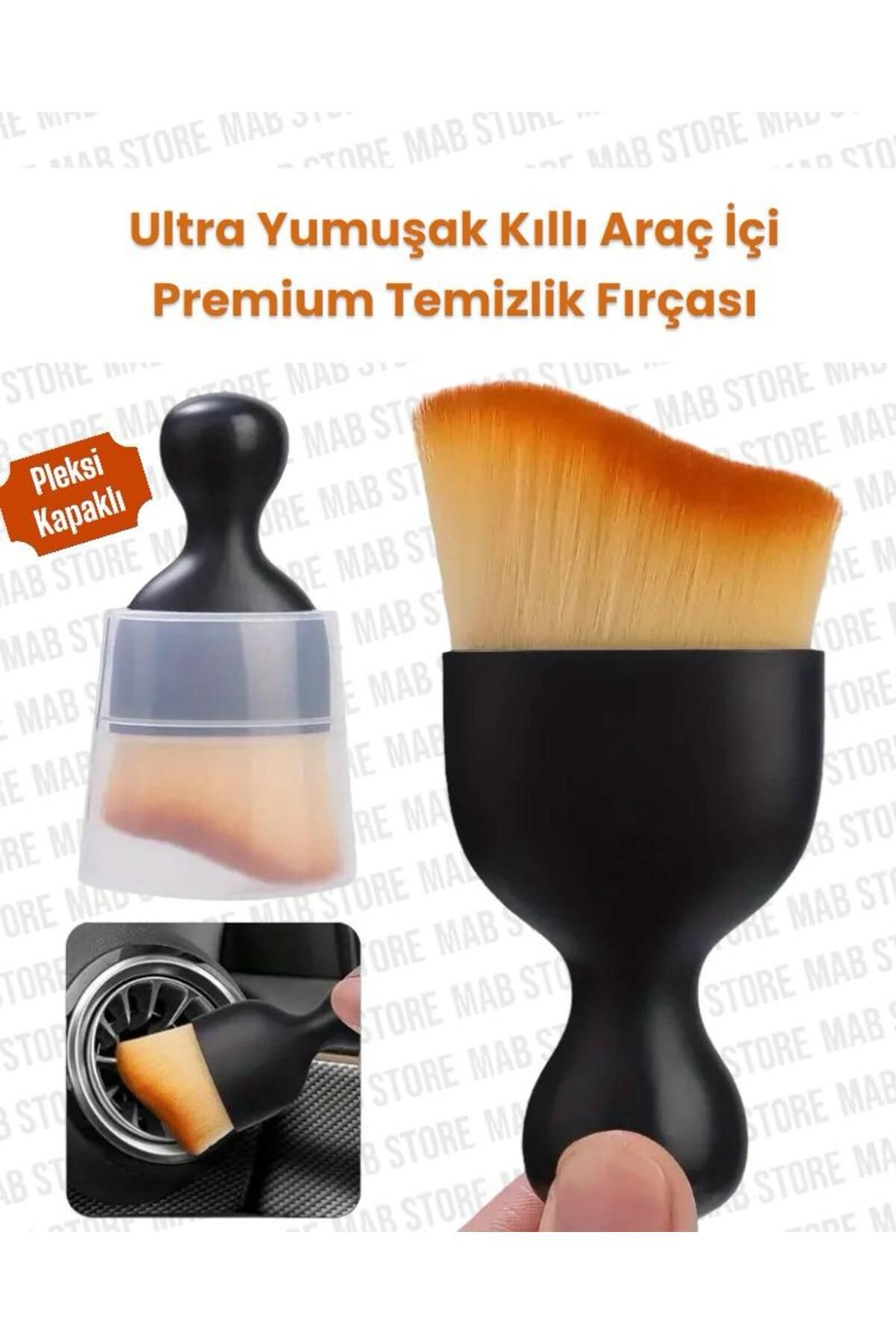 Mabs Tech Ultra Yumuşak Kıllı Premium Araç Içi Temizleme Toz Fırçası 9,7cmx5cm - Detay Lüks Temizlik (KAPAKLI)