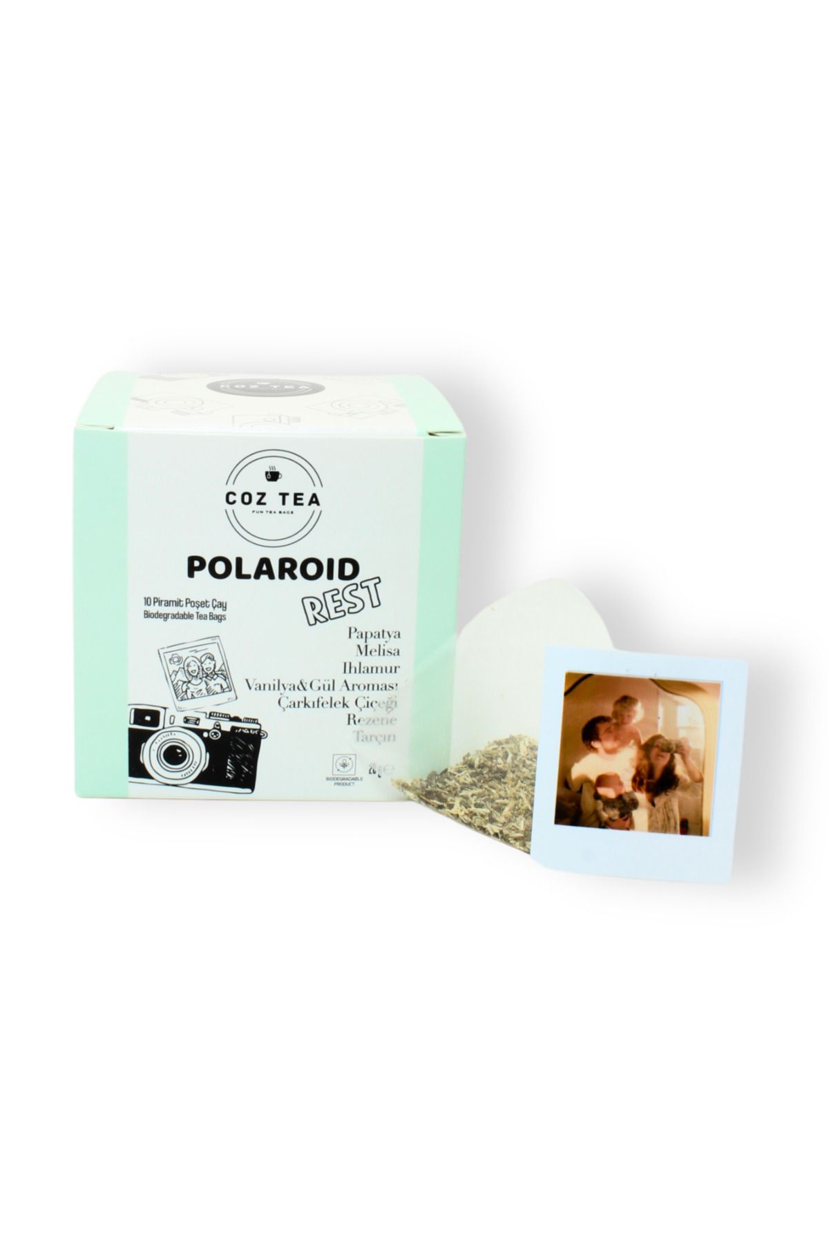 COZ TEA POLAROID REST Papatya'lı Piramit Poşet Bitki Çayı