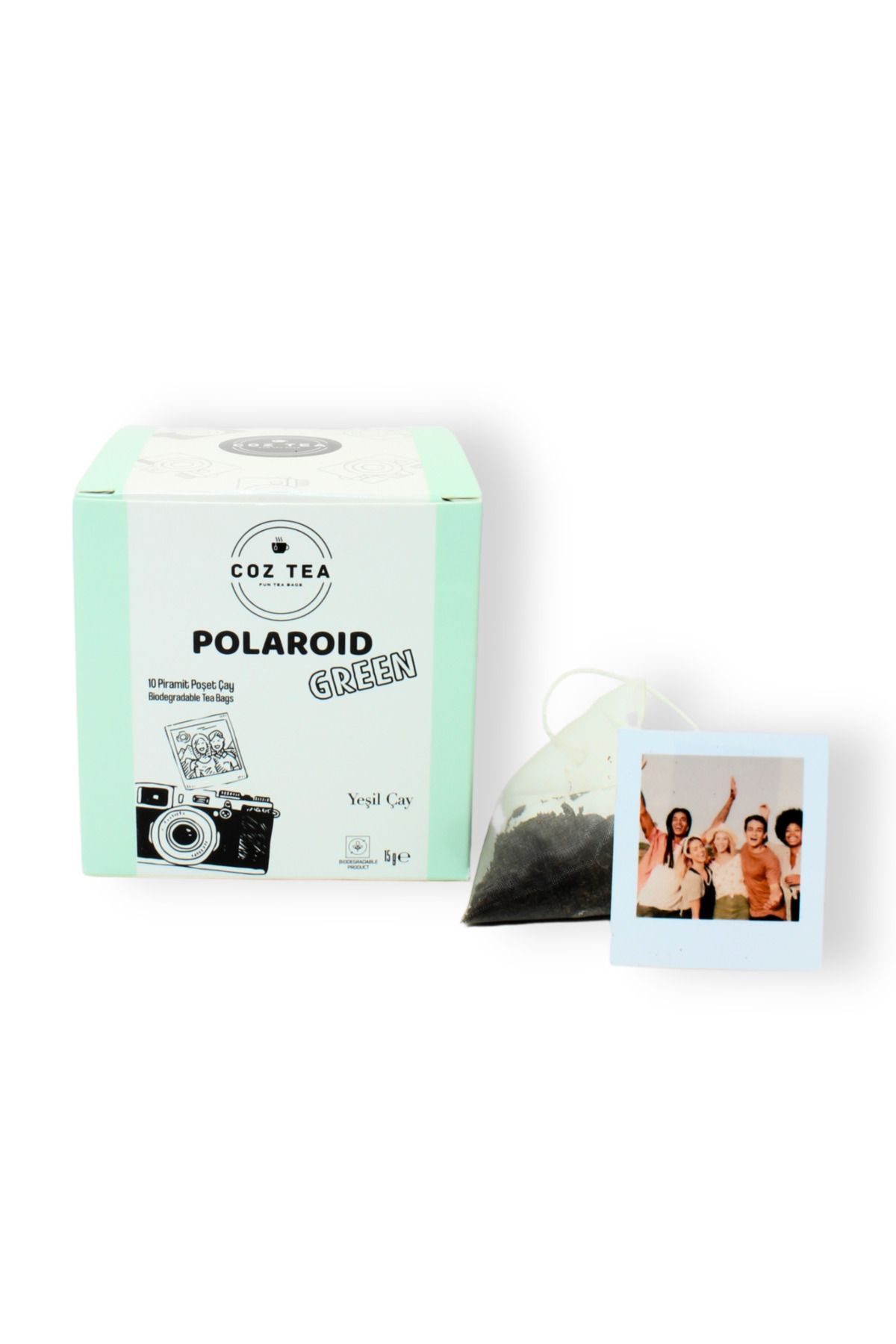 COZ TEA POLAROID GREEN Piramit Poşet Yeşil Çay