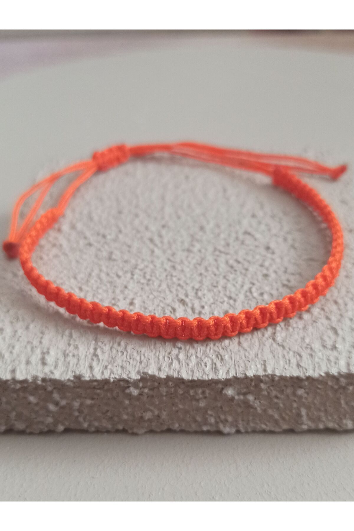 TREND-Macrame Orange and Turquoise Bracelet - Adjustable Handmade, Unisex Gift Bracelet 3