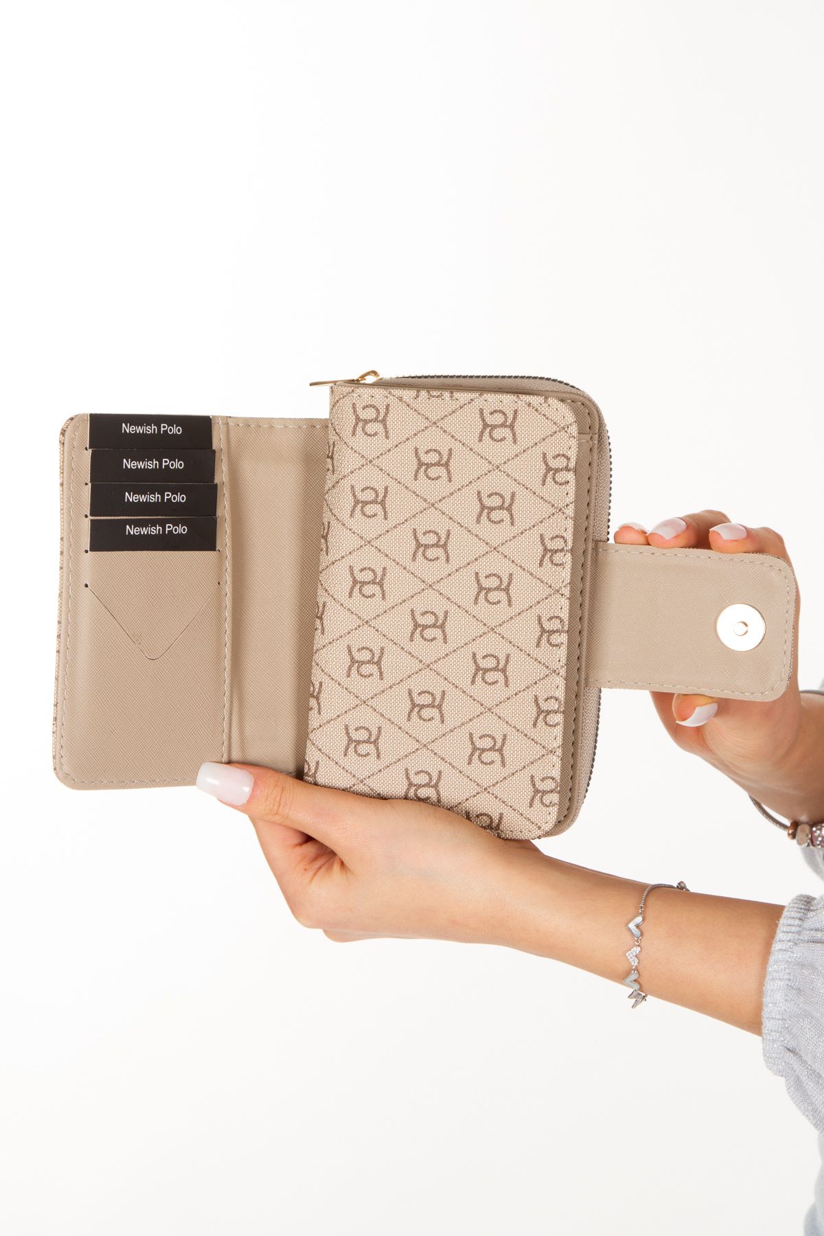 Newish-Women's Mink Paper Wallet - Stylish Fashion with Money Compartment, Card Holder, Useful, Multi-Compartment 2