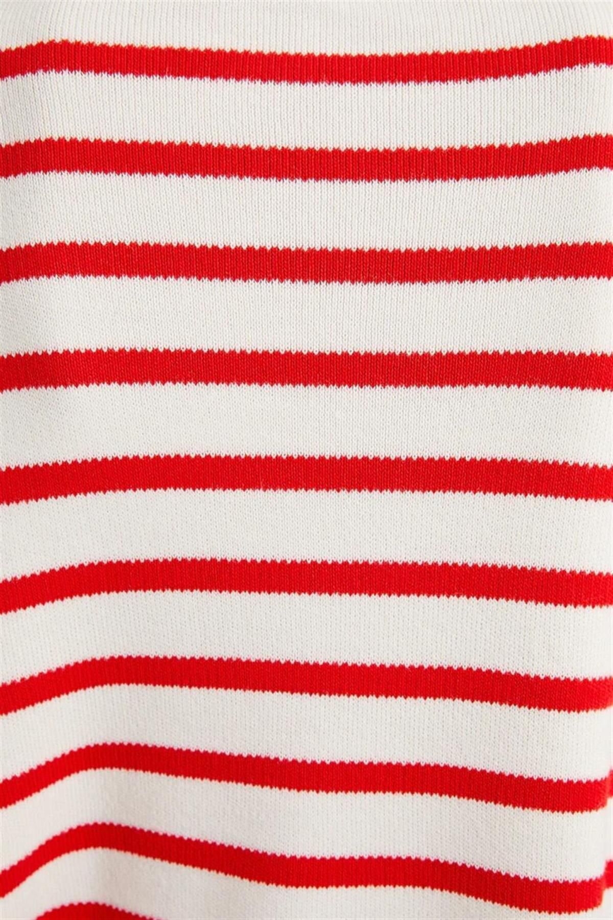 Touché Privé-Touche Striped Knitwear Sweater - Red 5