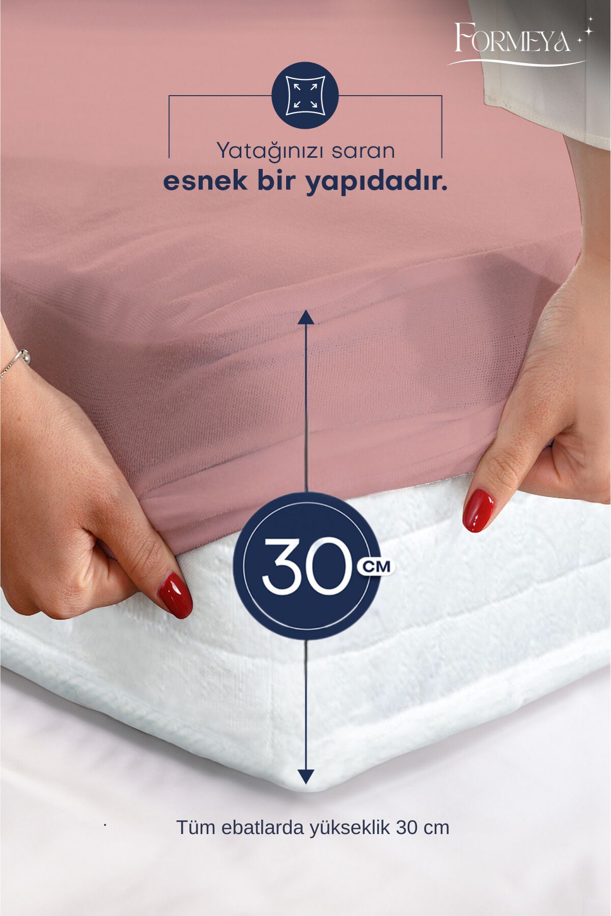 Formeya-Pamukkale por - Vízálló matracvédő matrac (16 különböző méretben) 2