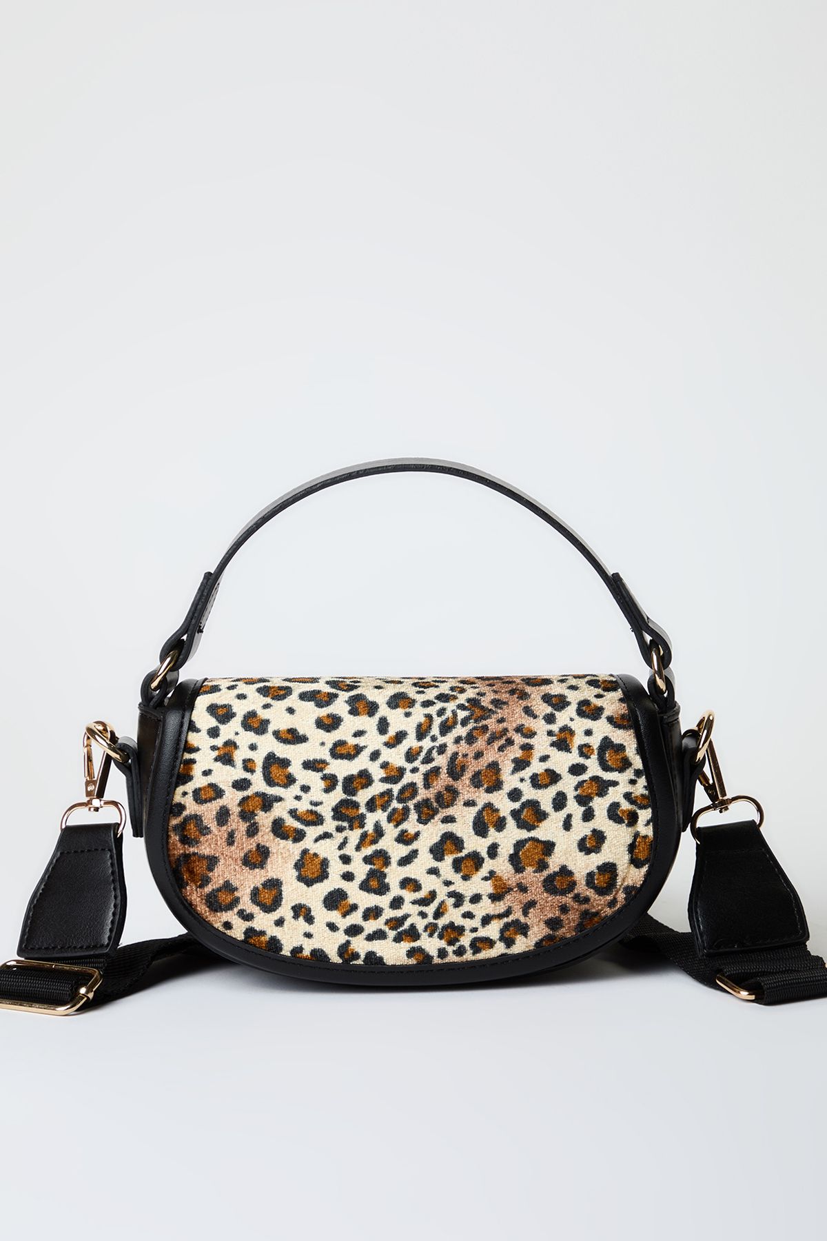 TRENDYOL SHOES-Leopard Print Brown Adjustable Strap Women's Shoulder and Crossbody Bag Takaw25Oc00015 3