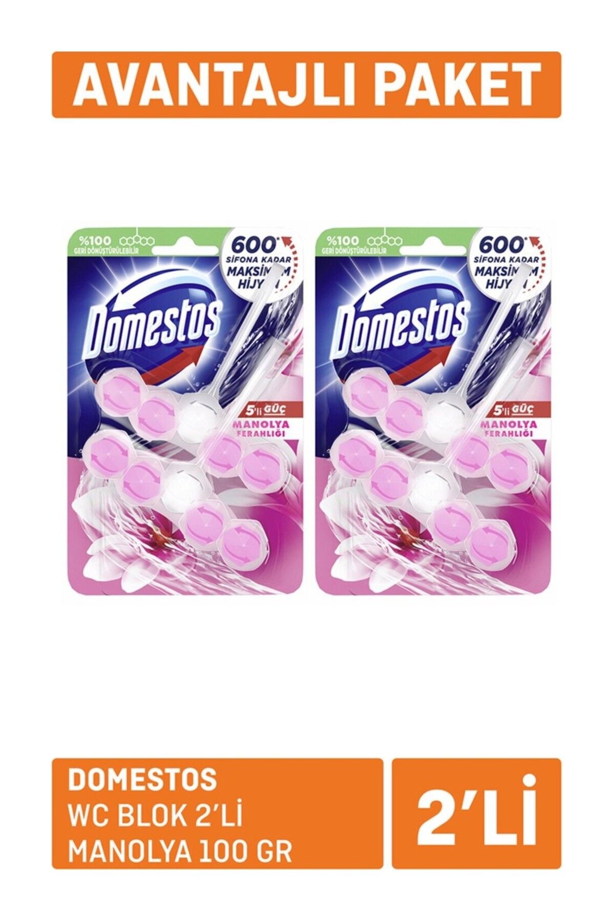 Domestos Tuvalet Bloğu Manolya Buketi 100 Gr x 2 Adet