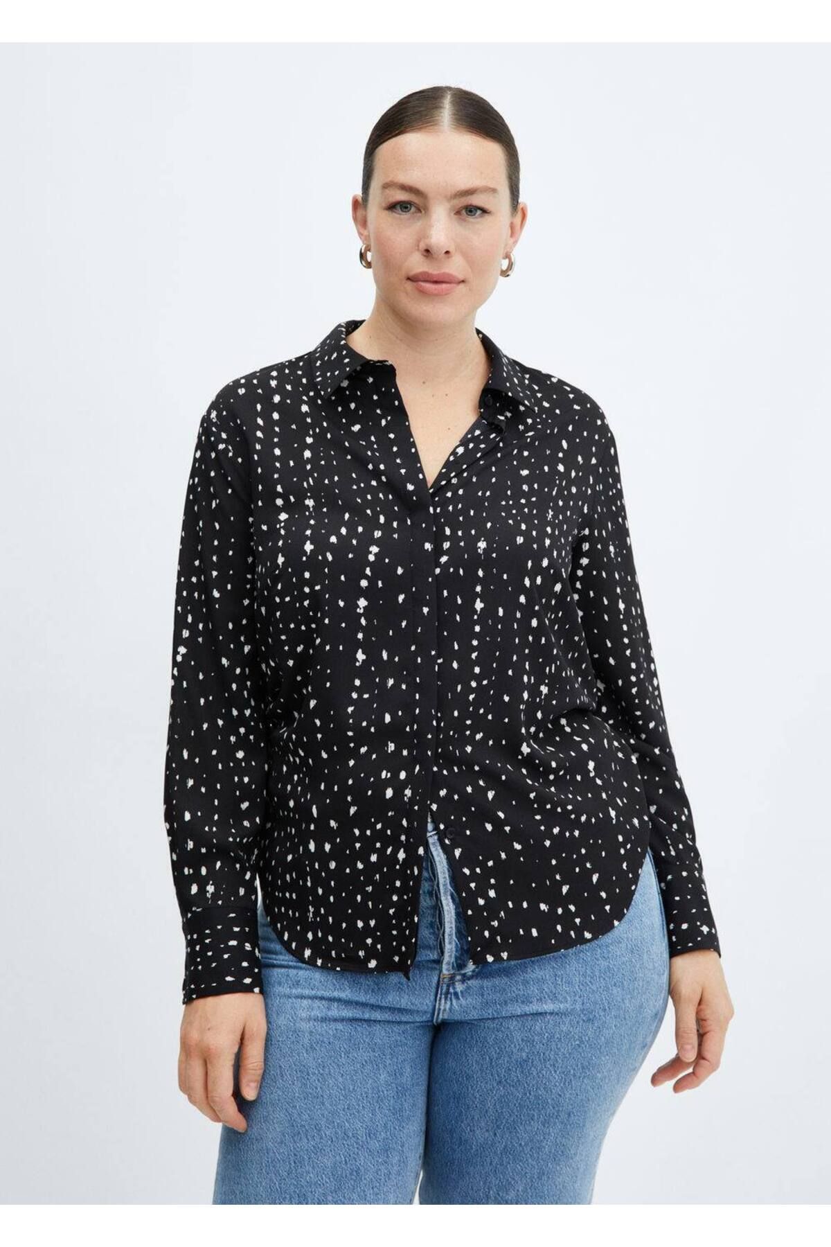 MANGO Woman-Regular Flowy Shirt 7