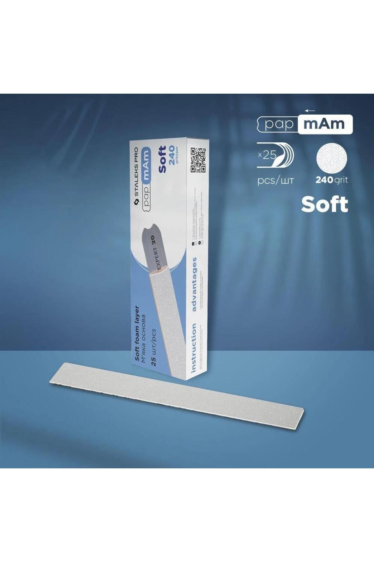 مانیکور پاپ مام جایگزین کاغذ سنباده نرم 240 گریت 25 عدد STALEKS