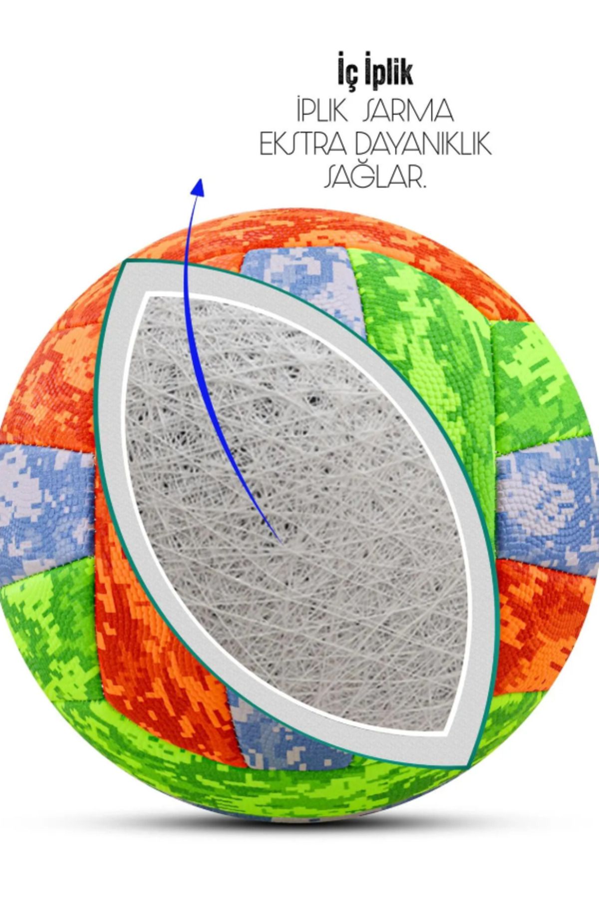 nublado-Colorful Volleyball Ball - Soft Camouflage, Pump Set, Soft Touch No:5 2