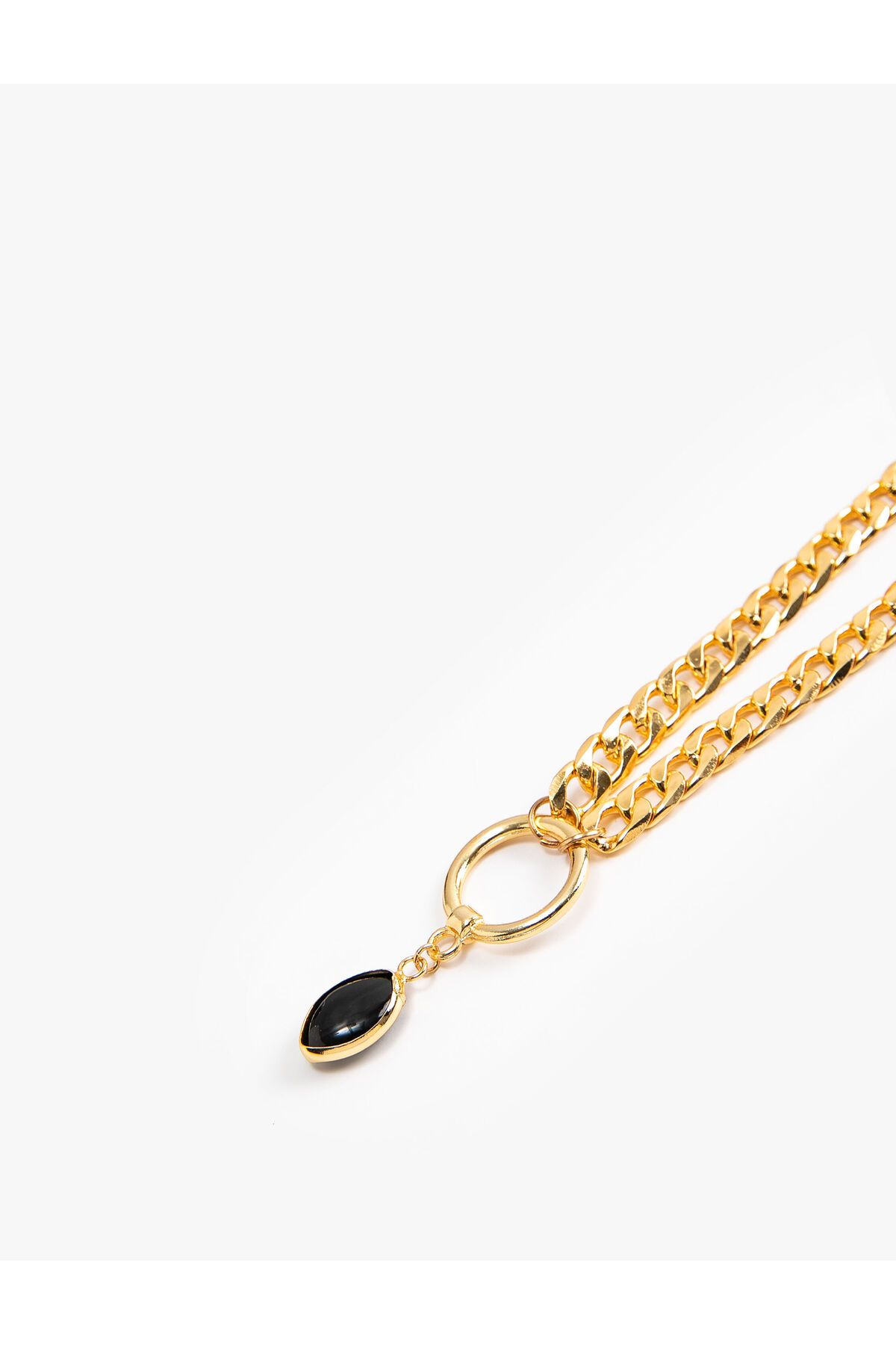 Koton-Chain Necklace with Stone Charm Detail 3