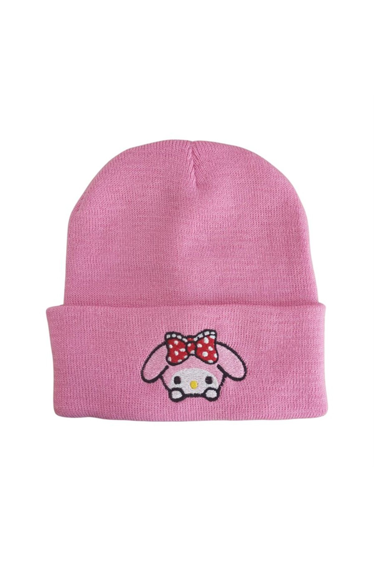 Köstebek-Beanie - Pink - Patterned 2