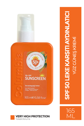 Columbia Spf 50 Leke Karşıtı Aydınlatıcı Etkili Yüksek Koruyucu Collagen İçer...