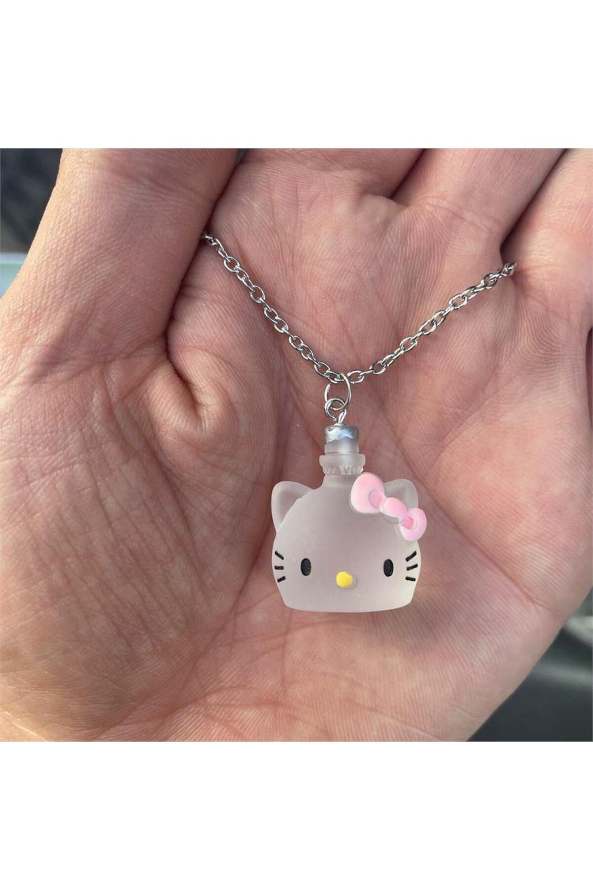 Köstebek-White Hello Kitty Transparent Necklace 2