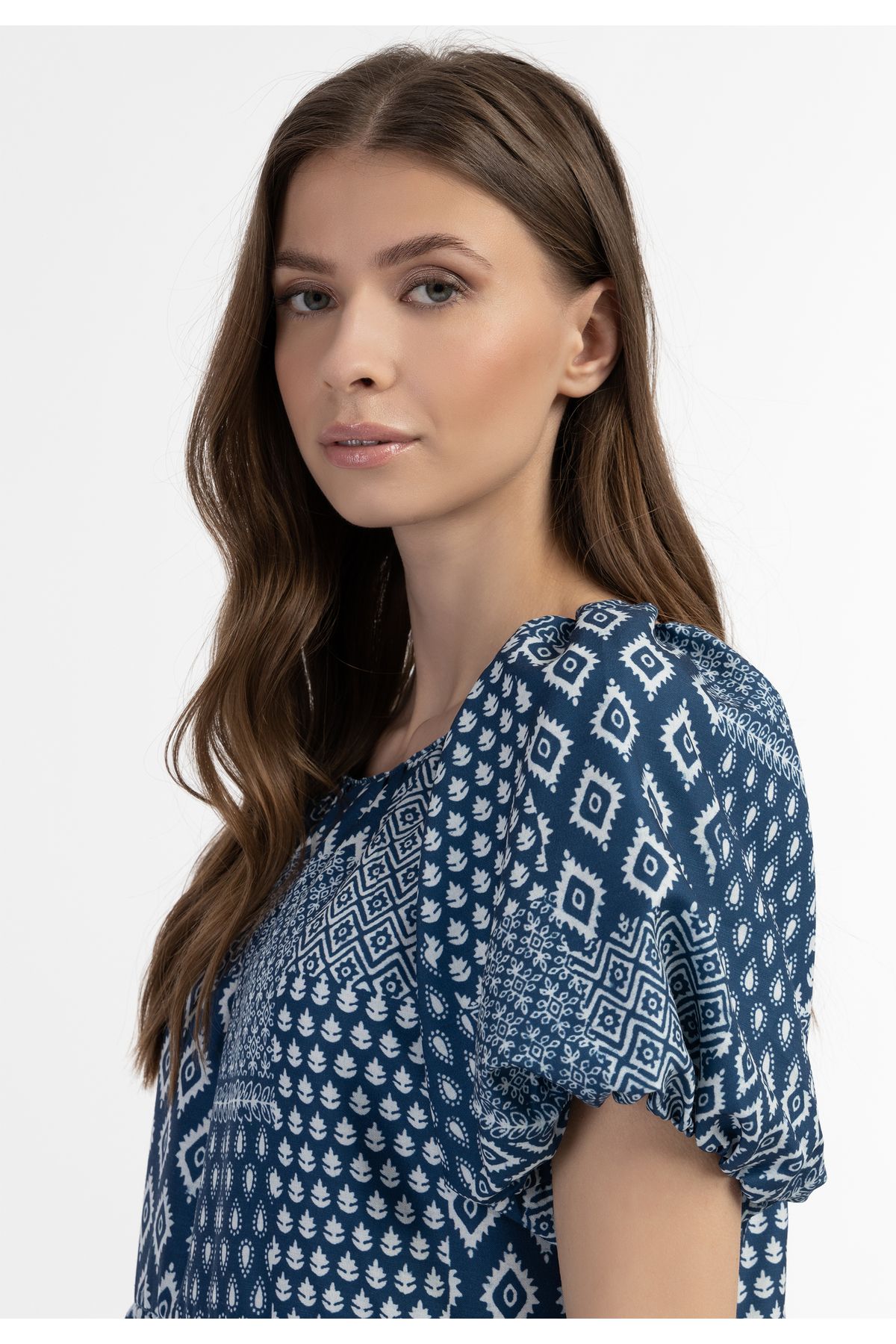Dreimaster-Kurzarm Maxikleid 5