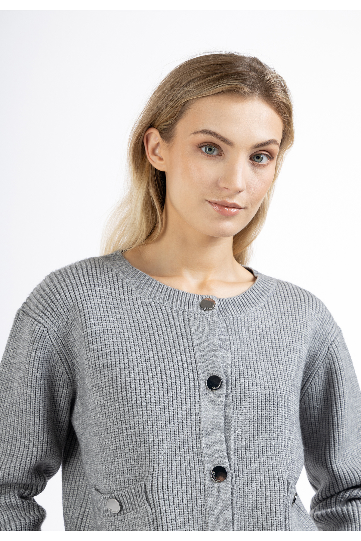Dreimaster-Strickjacke mit Knöpfen 5