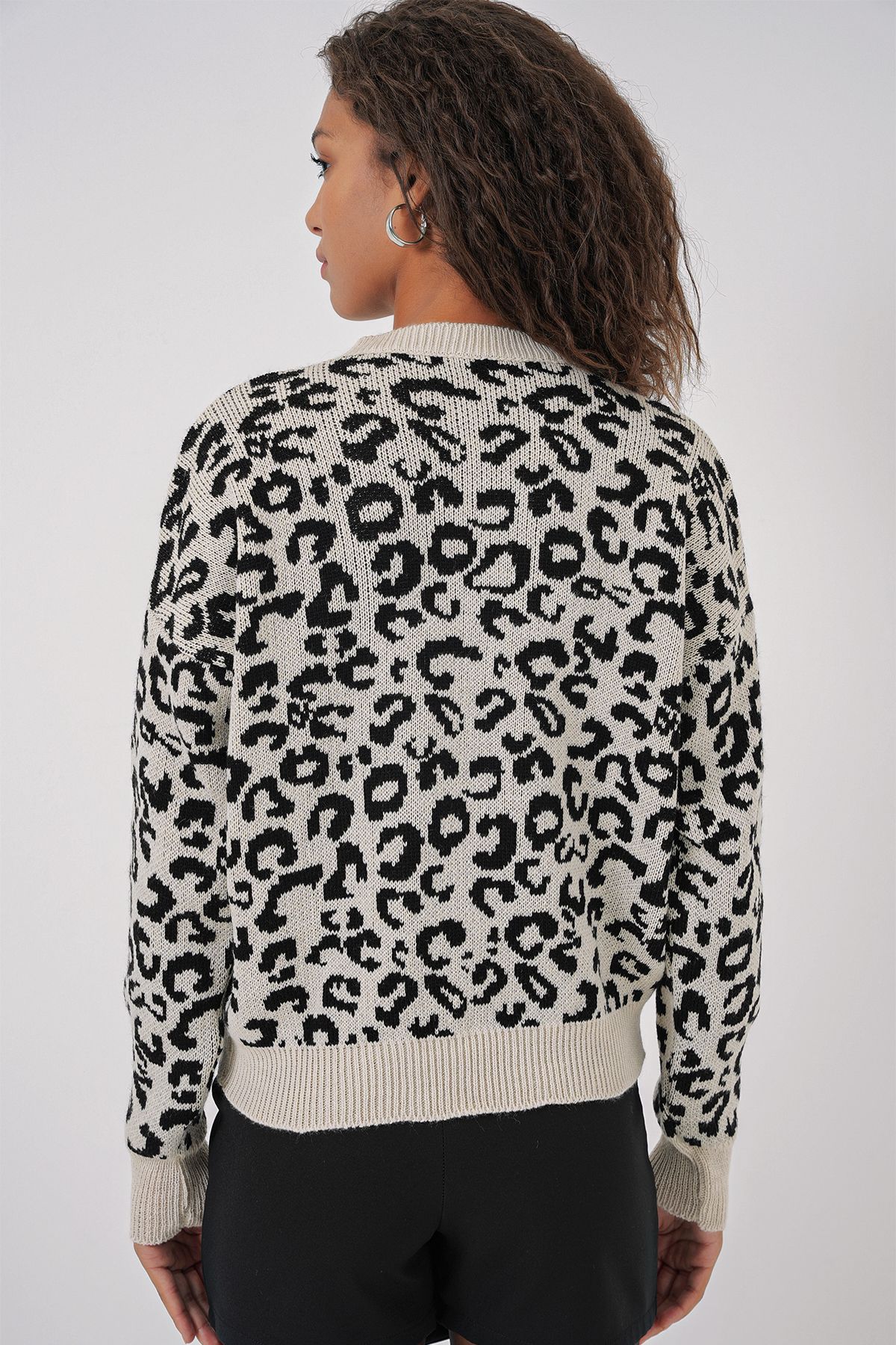 Bigdart-15909 Damen-Strickpullover mit Muster in Übergröße – Ecru 6