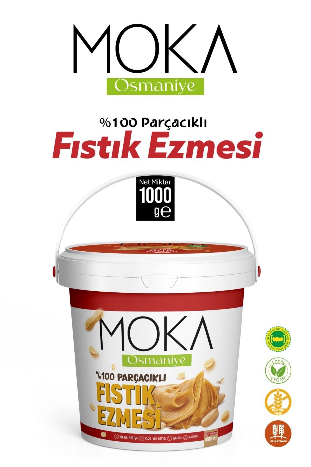 moka osmaniye 1 Kg Fıstık Ezmesi