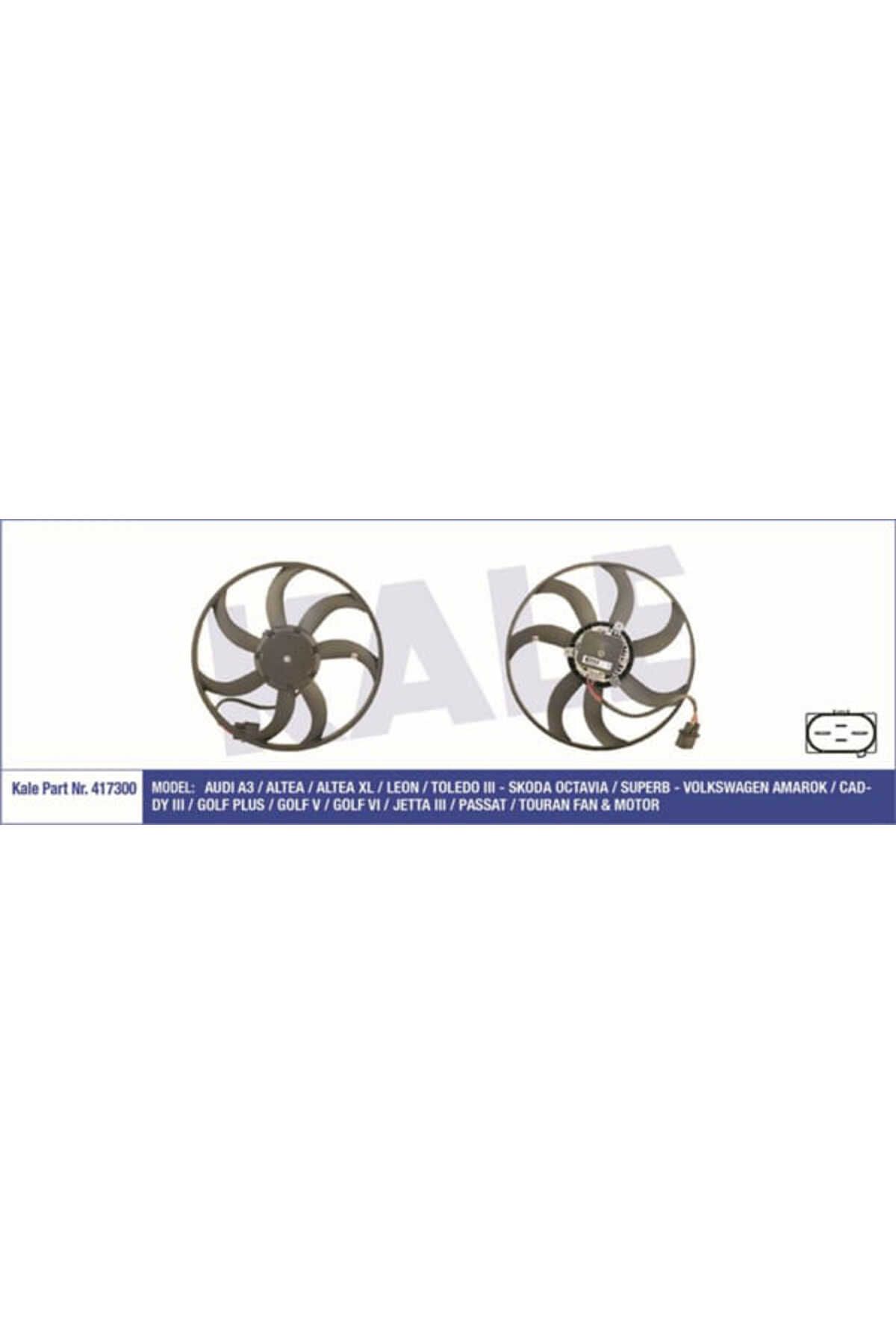 KALE 417300 FAN MOTORU CADDY III 04- 1.9 TDI NAC AMAROK 10- 2.0 T