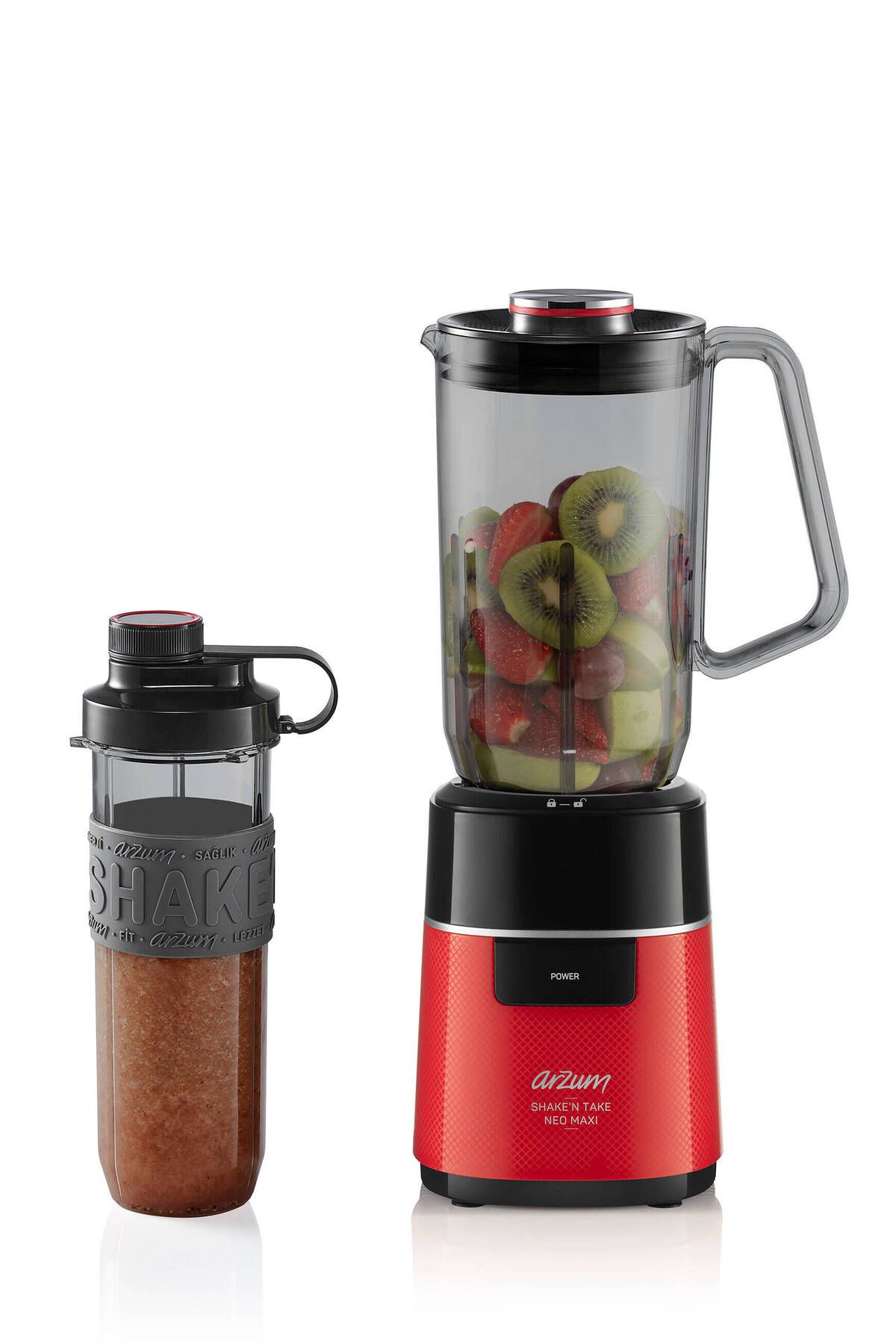 Arzum AR1174-K Shake'N Take Neo Maxi Sürahi Blender - Kırmızı