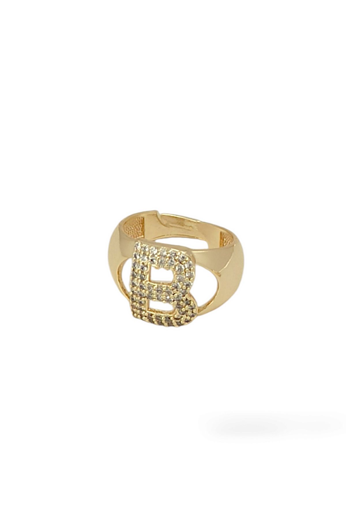 Çlk Accessories-Premium B Letter Ring Stone Letter Ring 3