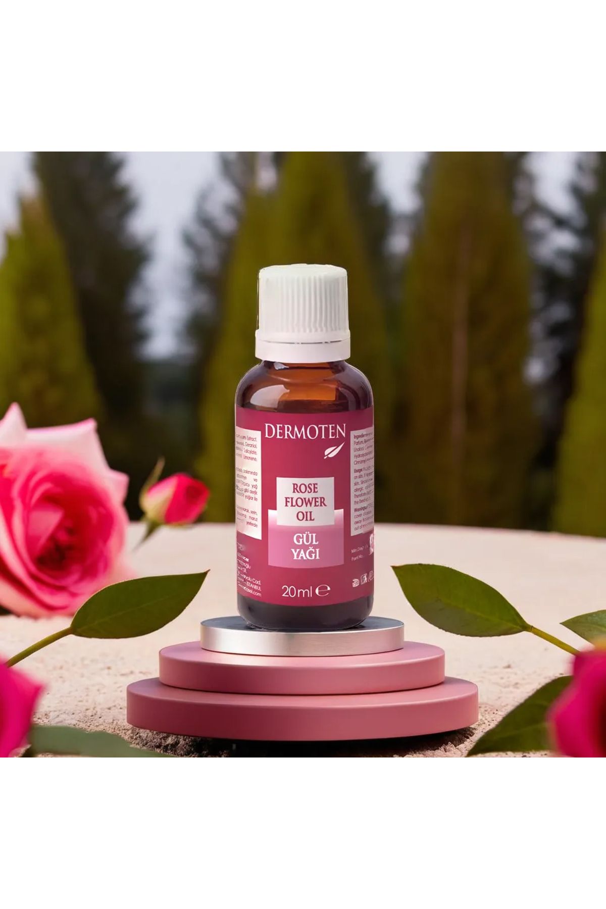 Dermoten-Rosenöl Therapeutische Hautpflege, reines ätherisches Öl für Aromatherapie und Massage, beruhigend, H 5