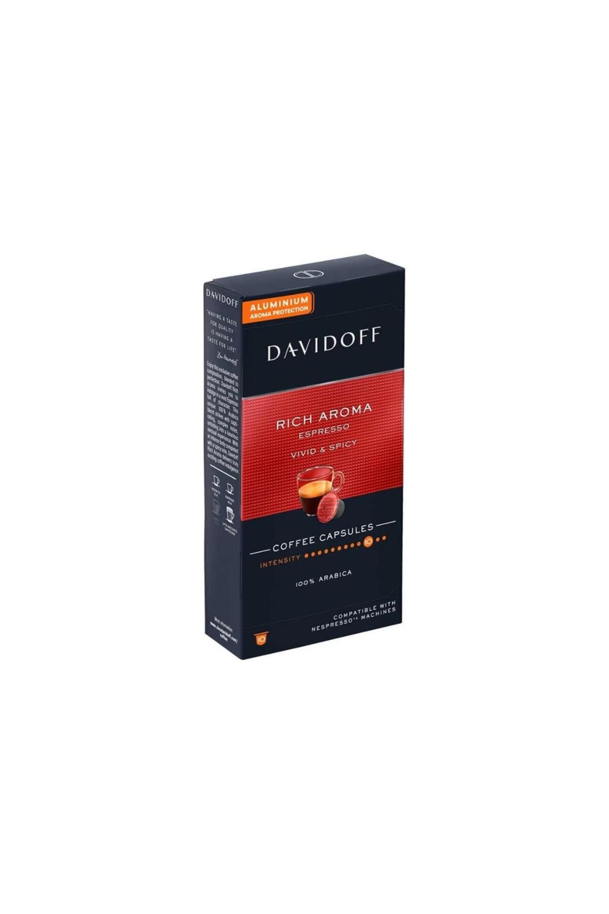 Davidoff Rıch Aroma Espresso Vıvıd & Spıcy Aluminium Kapsül Kahve 10'lu (nespresso Uyumlu)