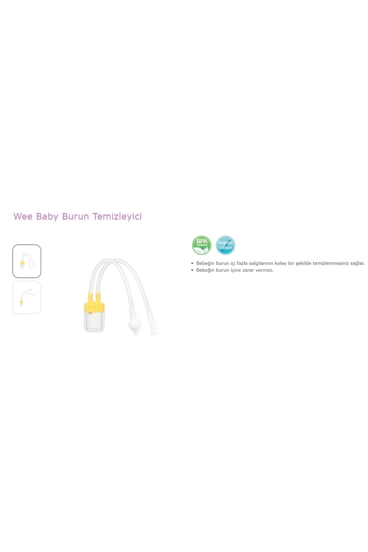 Wee Baby Burun Aspiratörü ve Temizleyici (4 Lü Set) fotoğrafı 3 (önizleme)