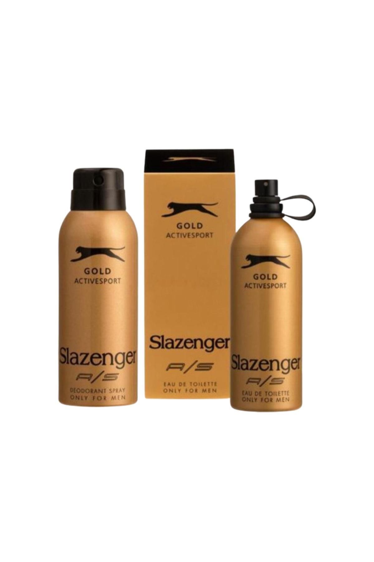 Slazenger Parfüm Gold Edt 125 ml 150 ml Erkek Deodorant Set