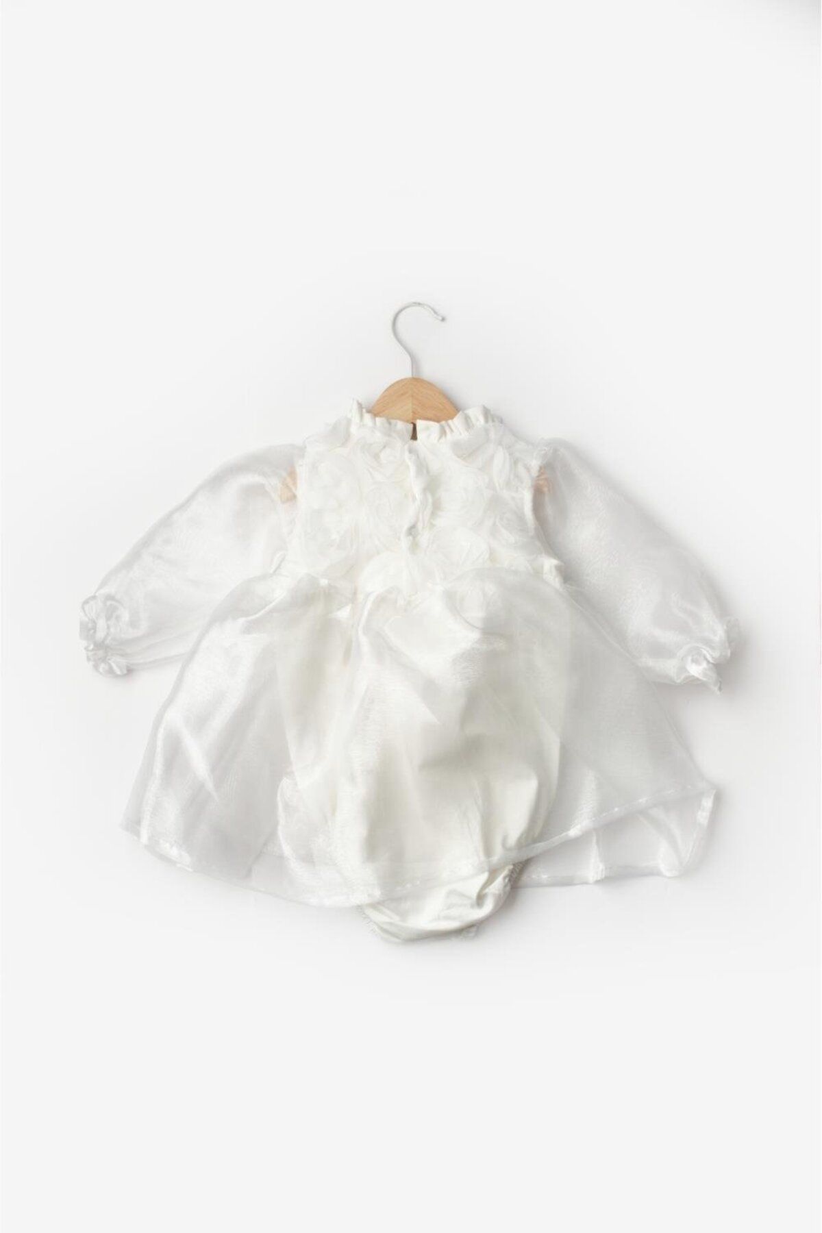 Le Mabelle-Rose Detailed Baby Girl Dress with White Tulle Skirt - Ophelia 2