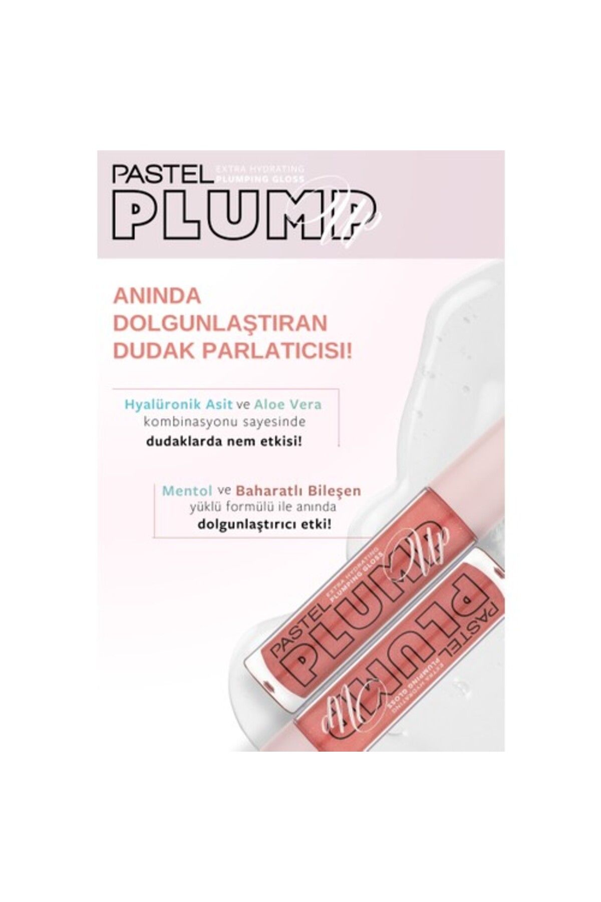 Pastel Plump Up Extra Hydrating 208 Shimmer Nude Dolgunlaştırıcı Dudak Parlatıcısı-5