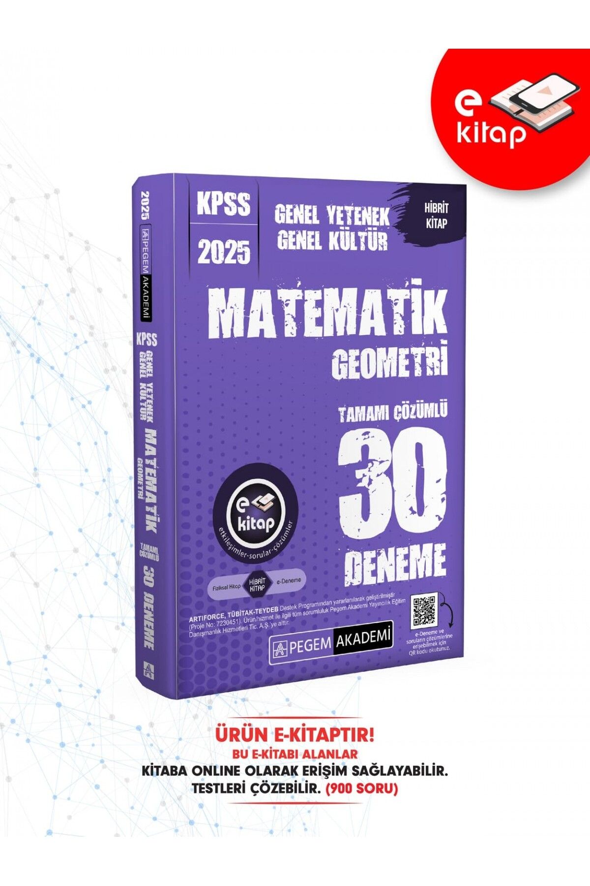 Pegem Akademi 2025 KPSS Genel Yetenek Genel Kültür Matematik-Geometri 30 E-Deneme